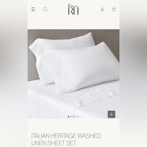 Restoration Hardware NWOT Italian Heritage washed linen sheet set